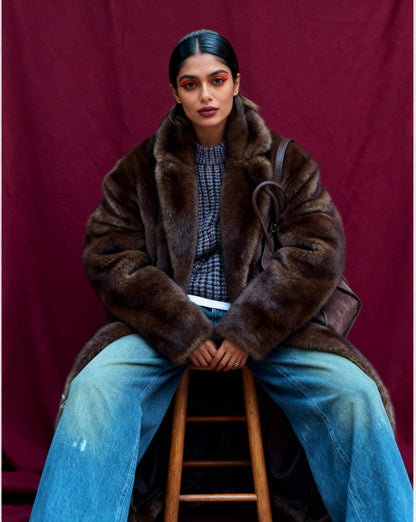Mirella Longline Faux-Fur