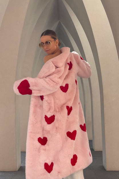 Queen Of Hearts Faux Coat - Mode & Affaire